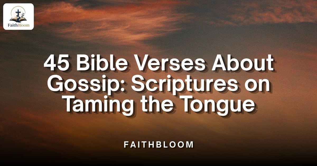 Bible Verses About Gossip