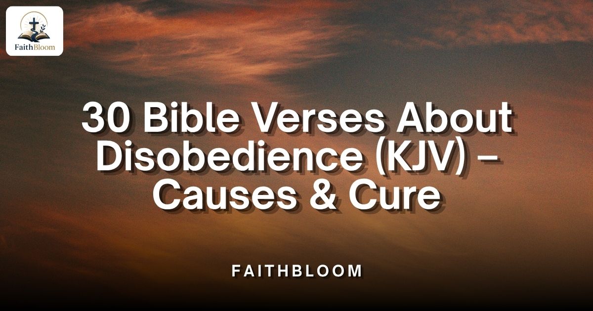 Bible Verses About Disobedience