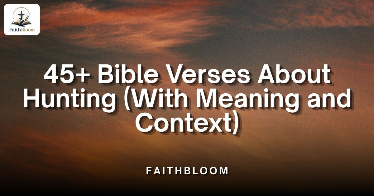 Bible Verses About Hunting