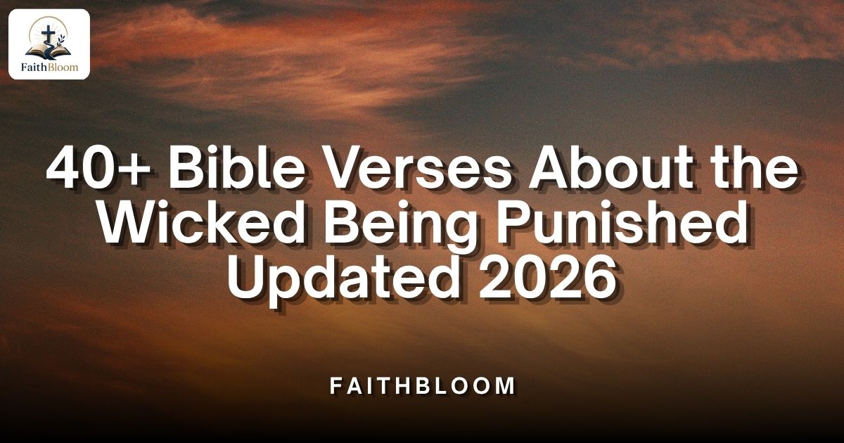 Bible Verses About the Wicked Being Punished