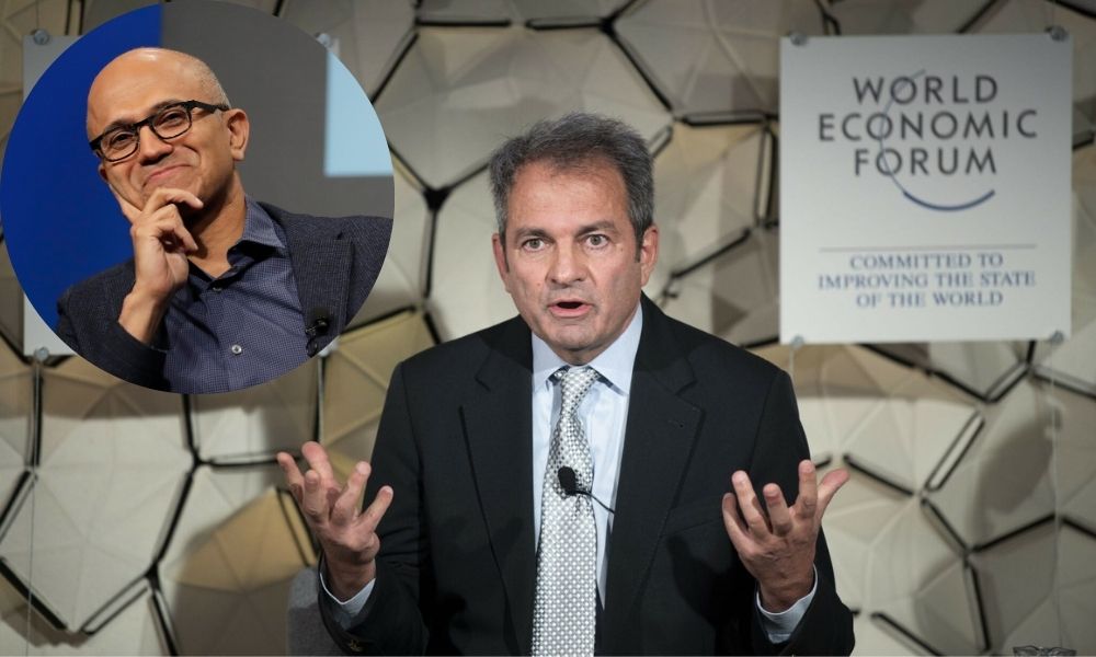 Satya Nadella and Michel Vounatsos